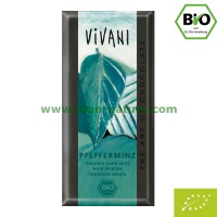 Chocolate negro ecol�gico relleno de menta VIVANI